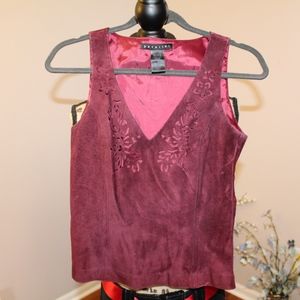 Parallel real suede top Size 4